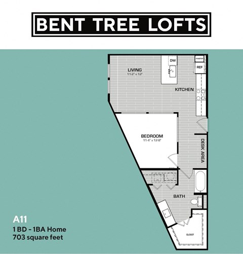 A11 Floorplan Bent Tree Lofts